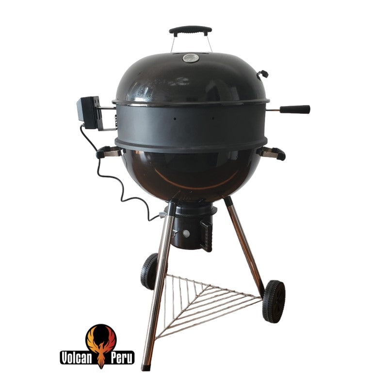 Parrilla a carbon kettle con rosticero